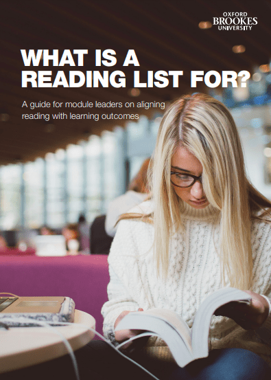 Front cover of the report: What is a reading list for? A guide for module leaders on aligning reading with learning outcomes